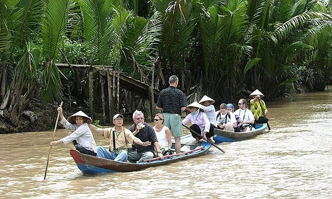 A boat ride along the Mekong River