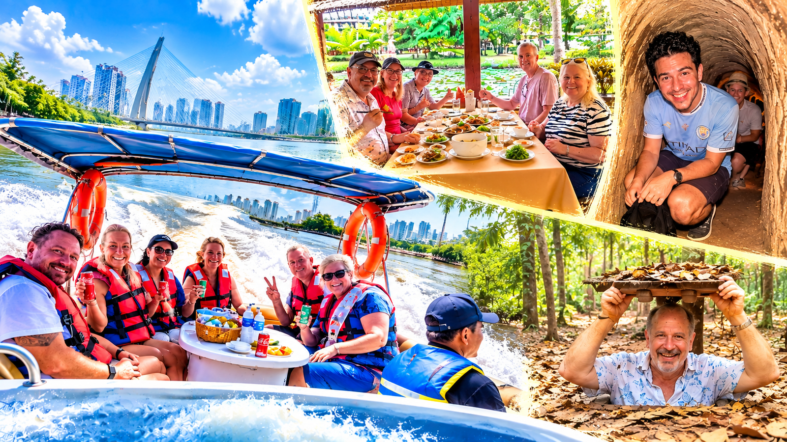 VIP Cu Chi Tunnels Speedboat Tour with Riverside Lunch – Saigon River Tour
