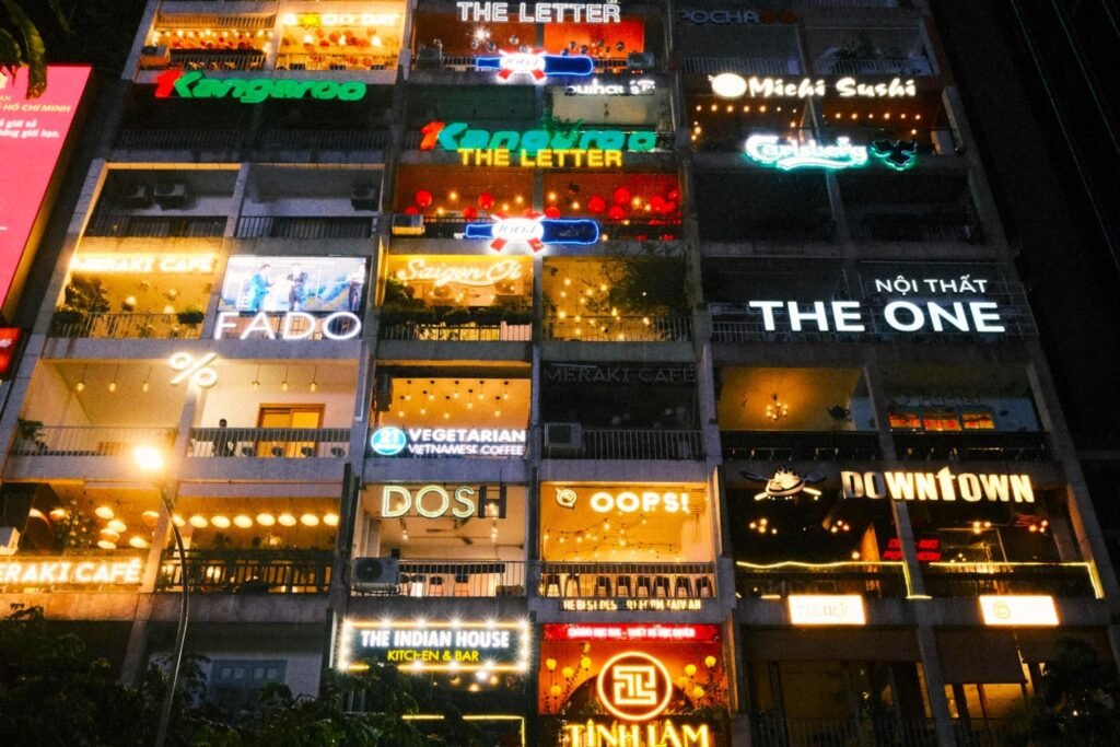 Coffee apartment, cafés, boutiques, co-working spaces, and restaurants