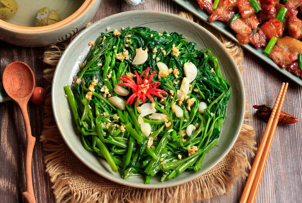 Vietnamese side dish, Stir-fried morning glory