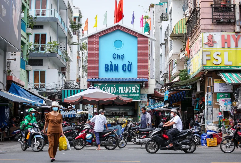 market, Vietnamese street food and ingredients