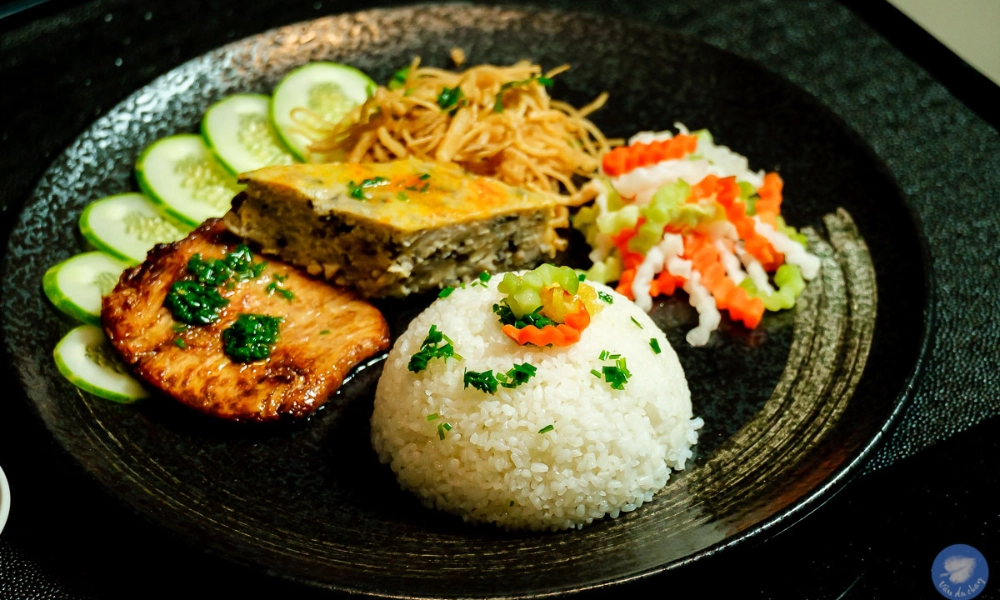 vegetarian broken rice, vegetarian, broken rice