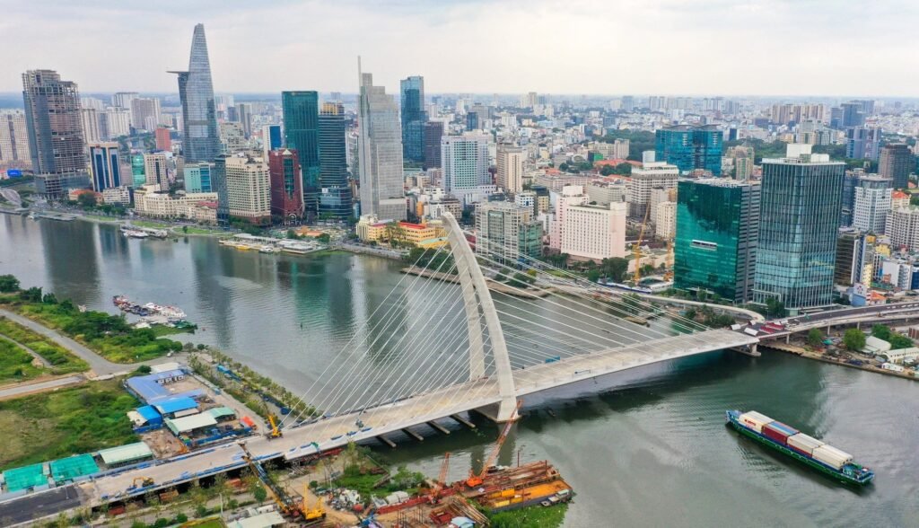Ba Son Station provides easy access to the riverside area and the rapidly developing skyline along the Saigon River