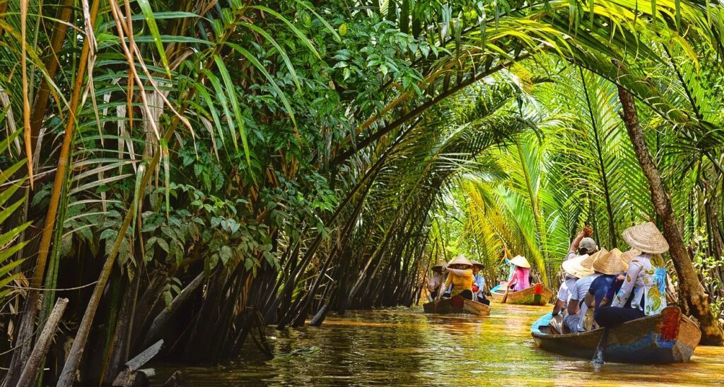 Lost in the green labyrinth of the Mekong Delta.