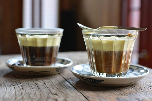 It sounds unusual at first, but one sip of this creamy, fluffy egg coffee and you’re instantly hooked. It’s like liquid tiramisu with a Vietnamese twist!