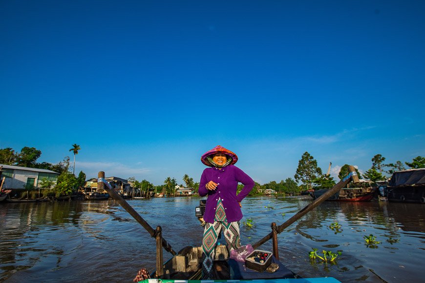 One of the highlights of Southern Vietnam is the Mekong Delta, where life revolves around winding rivers and lush tropical landscapes