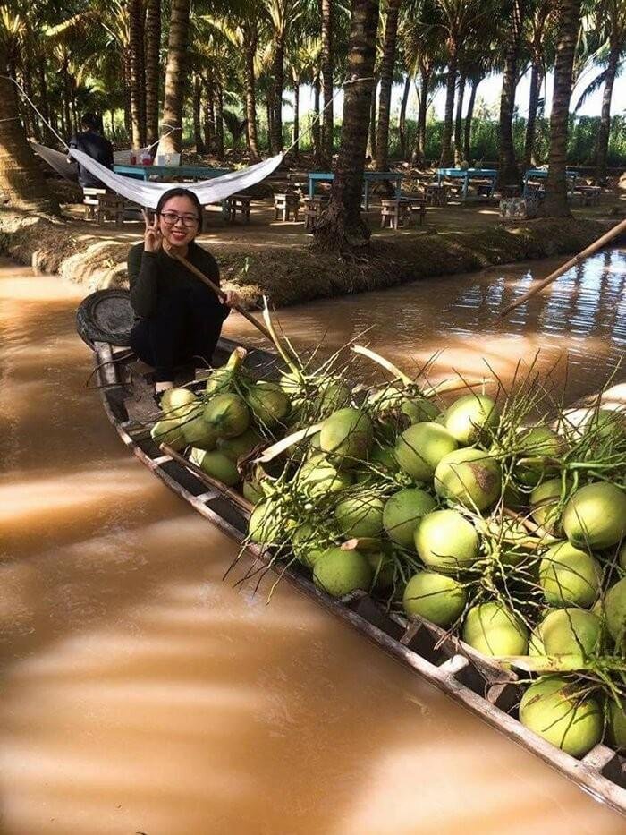 Fresh tropical fruits harvested in the Mekong Delta.