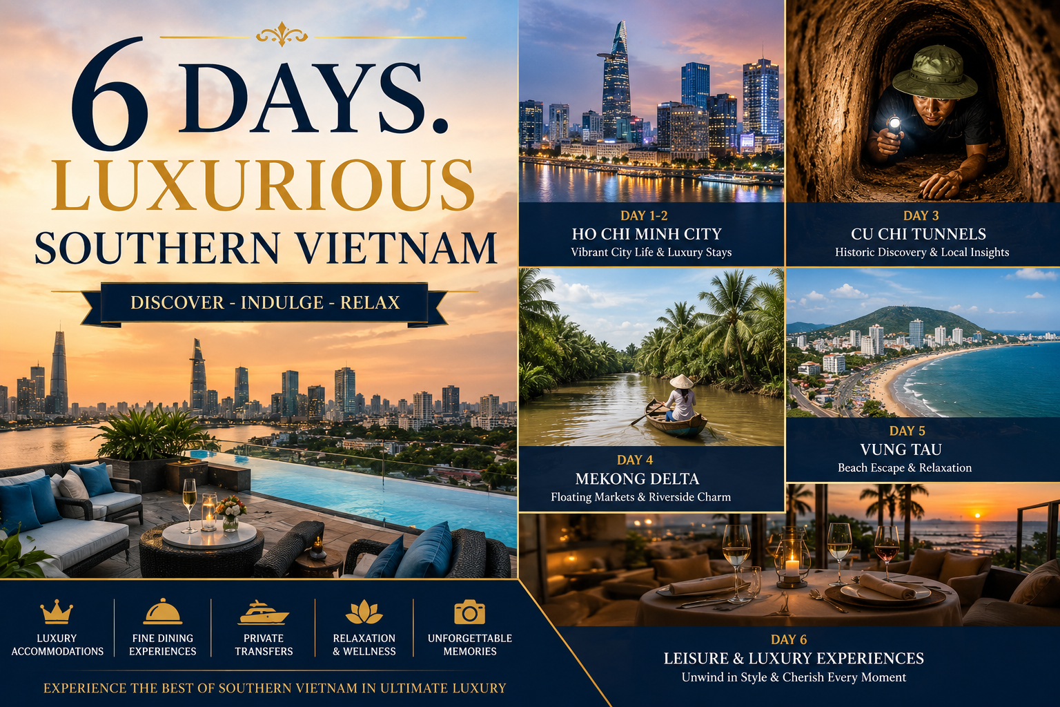 6 Days. Luxurious Southern Vietnam