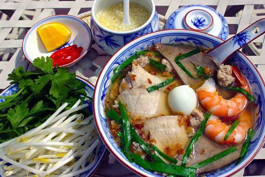 The broth is typically lighter and sweeter than many other Vietnamese noodle soups, reflecting Southern culinary preferences.