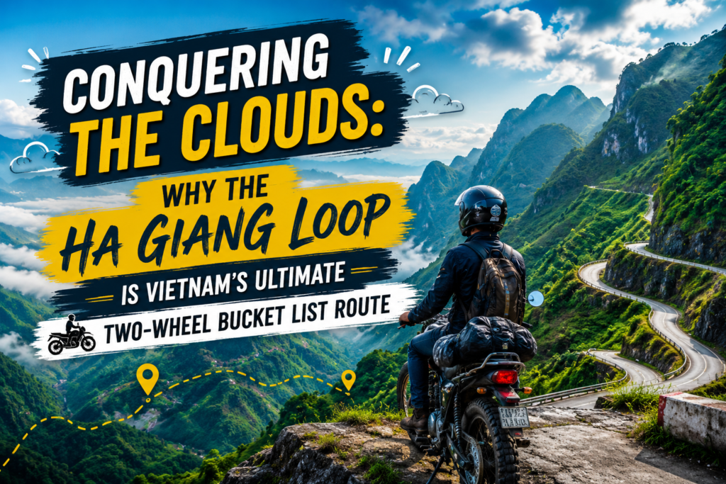 The Ha Giang Loop is a circular route through Vietnam’s northernmost province, beginning and ending in Ha Giang City. Stretching approximately 350 kilometers, the route passes through some of the most spectacular mountain landscapes in Southeast Asia.